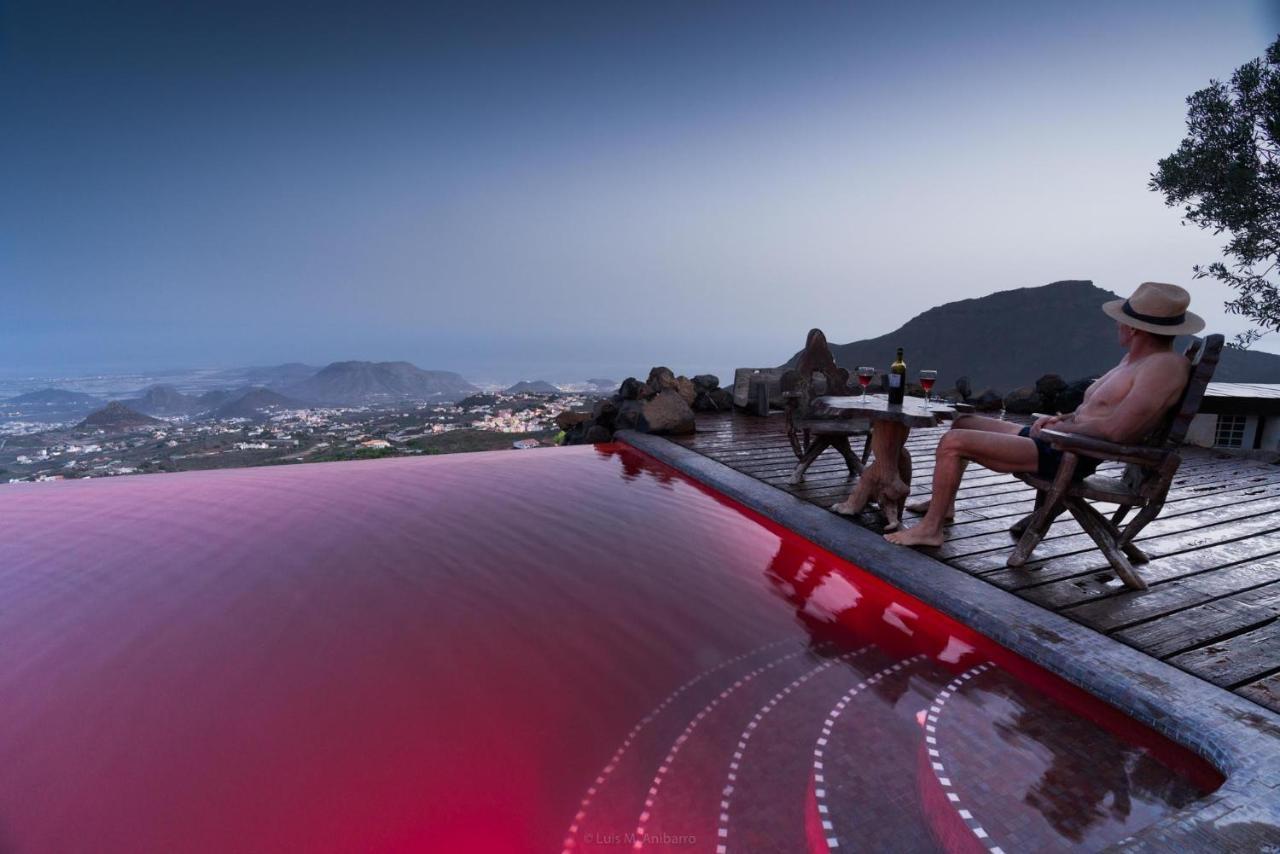 Historic Canarian House, Private Heated Infinity Pool, Bbq, Wifi + Panoramic Ocean Views Arona  Eksteriør bilde